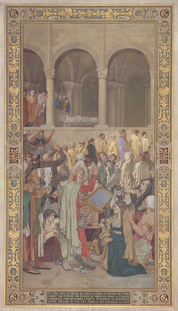 Pierre Puvis de Chavannes - La storia di santa Genoveffa, I miracoli, Panthéon, Parigi 1